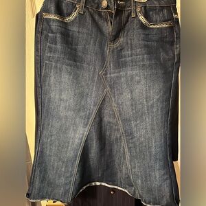 Express Indigo Denim Skirt